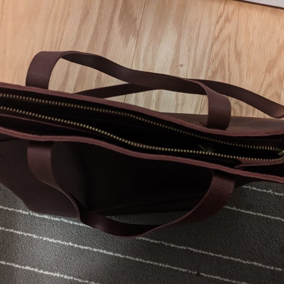 Madewell Bags Madewell Zip Top Medium Transport Tote Deep